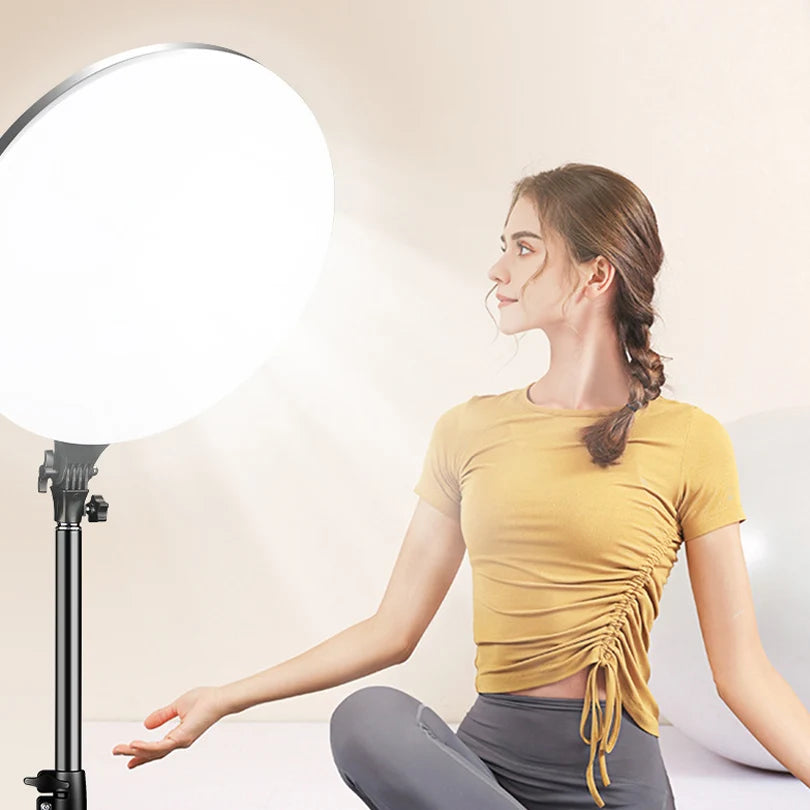 10inch Photo Studio LED Video Round Ring Full Screen Fill Lamp Light Panel Photography Lighting Remote Working With Tripod Stand