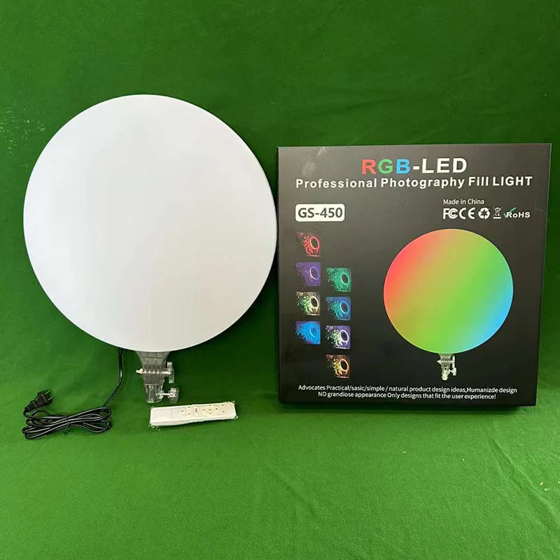 10inch Photo Studio LED Video Round Ring Full Screen Fill Lamp Light Panel Photography Lighting Remote Working With Tripod Stand