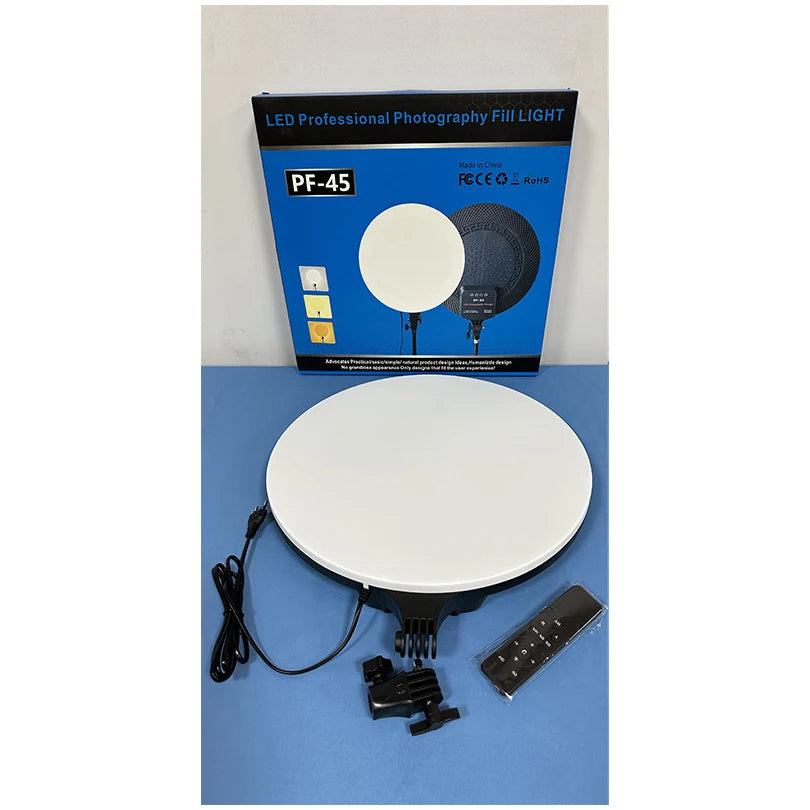 10inch Photo Studio LED Video Round Ring Full Screen Fill Lamp Light Panel Photography Lighting Remote Working With Tripod Stand