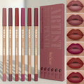 6pcs Velvet Matte Lip Liner Pencils Set Long-Lasting Non-Drying Perfect for Lining Filling Lips Versatile for All Skin Typ